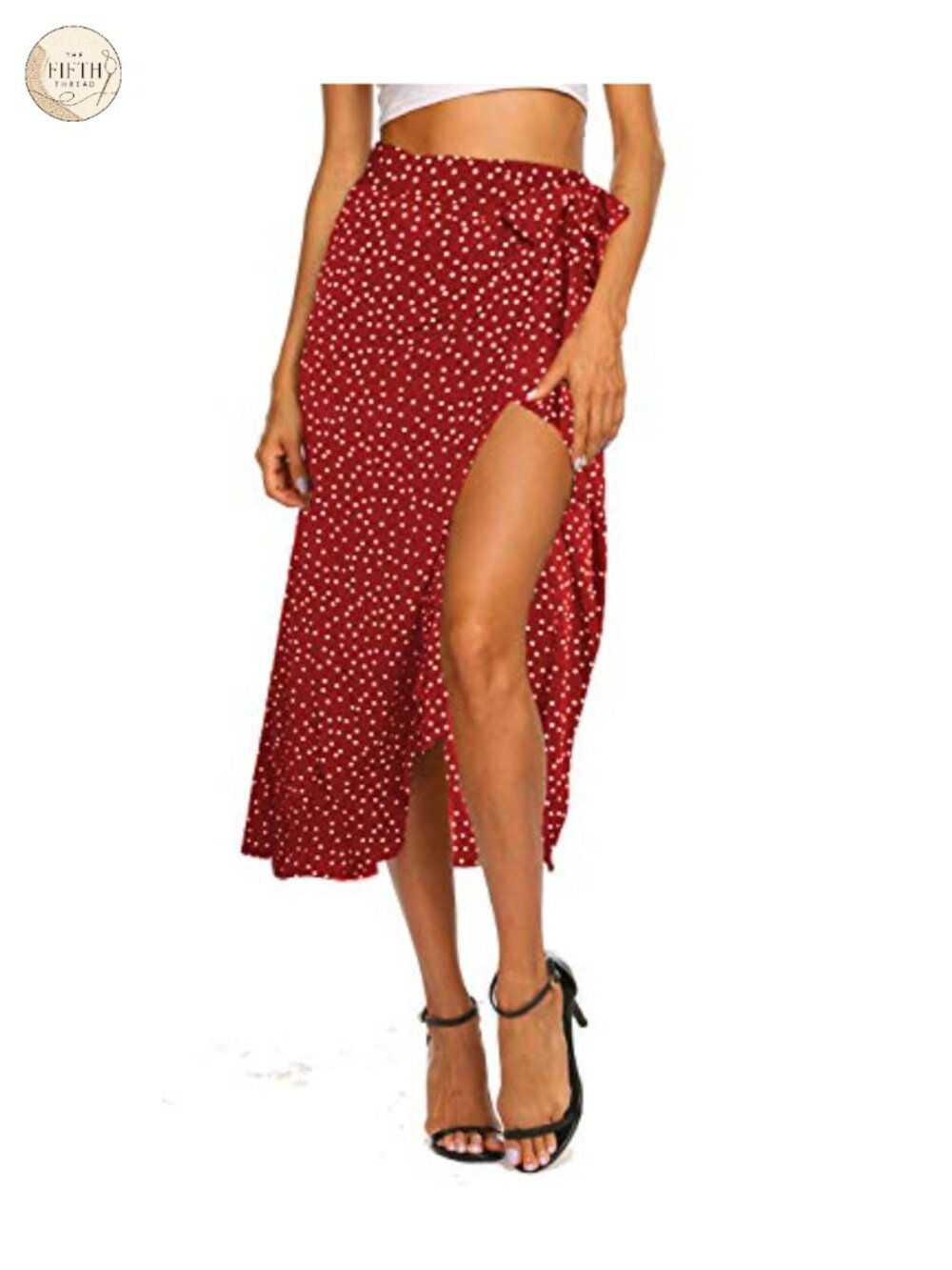 Boho Leopard Print High Low Wrap Midi Skirt with Slit